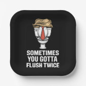 Manchmal hast du zweimal Flush Pappteller (Vorderseite)