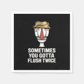 Manchmal hast du zweimal Flush Serviette (Vorderseite)