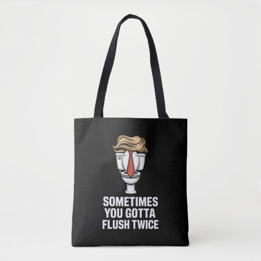 Manchmal hast du zweimal Flush Tasche (Vorderseite)
