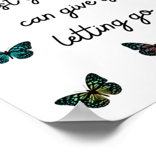 Manchmal ist das beste Geschenk, das wir geben kön Poster (Ecke)