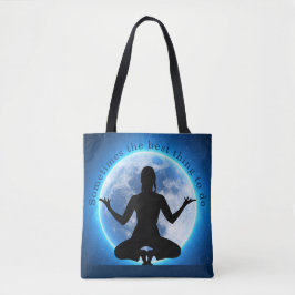 "Manchmal ist das Beste zu tun" Blue Moon Yoga Tasche