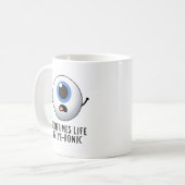 Manchmal ist das Leben ein augenronischer Funny Ey Kaffeetasse (Vorderseite Links)