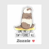 Manchmal ist das Leben nicht alles Funny Animal Pu Aufkleber (Blatt)