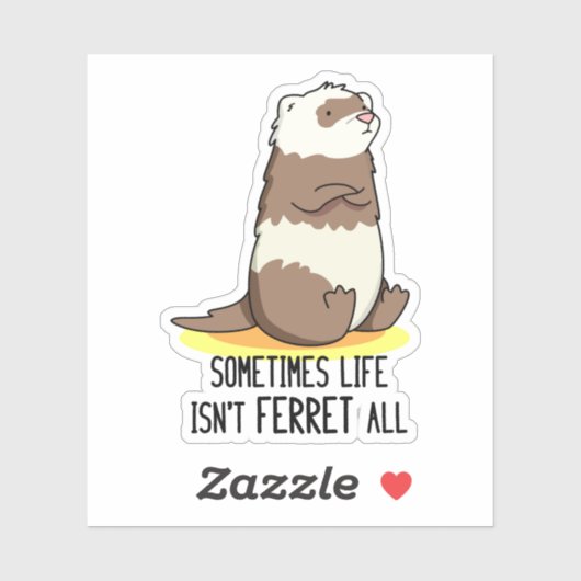 Manchmal ist das Leben nicht alles Funny Animal Pu Aufkleber (Blatt)