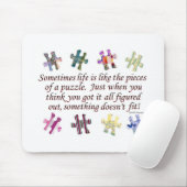 MANCHMAL IST DAS LEBEN WIE DIE STÜCKE EINES MOUSEPAD (Mit Mouse)