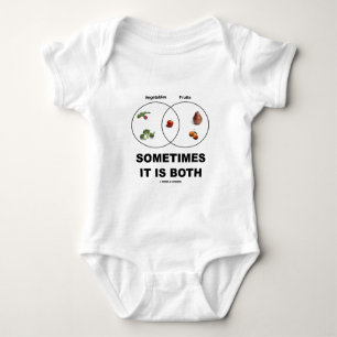 Manchmal ist es beide (Gemüse-Frucht-Haltung) Baby Strampler