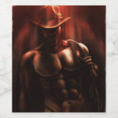 Manchmal ist es Hölle - Cowboy Weinetikett (Einzelnes Label)