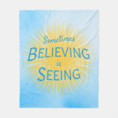 Manchmal ist Glauben eine Botschaft des Glaubens Fleecedecke (Vorderseite)