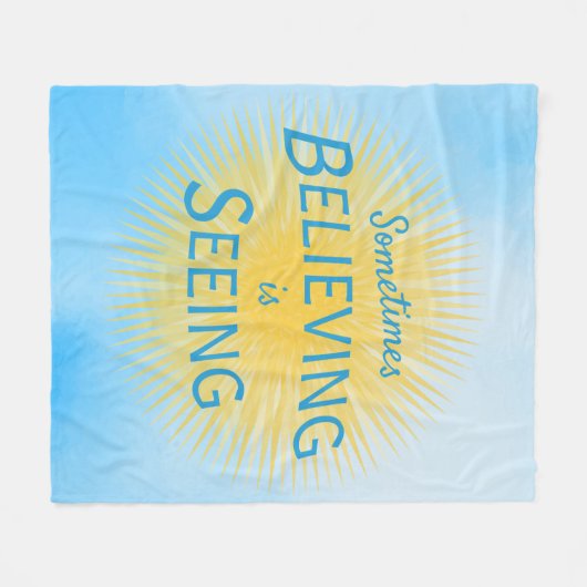 Manchmal ist Glauben eine Botschaft des Glaubens Fleecedecke (Vorderseite (Horizontal))