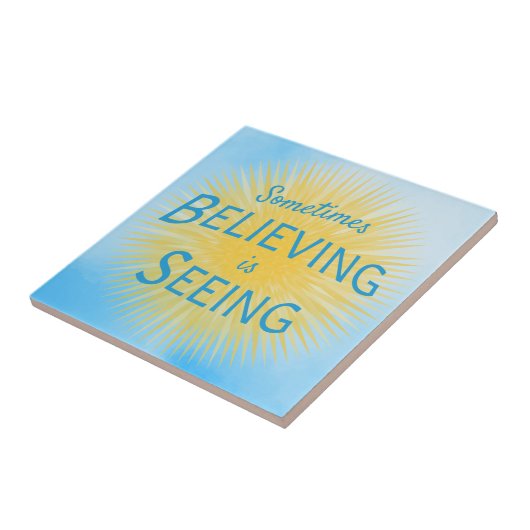 Manchmal ist Glauben eine Botschaft des Glaubens Fliese (Seite)