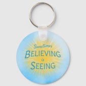 Manchmal ist Glauben eine Botschaft des Glaubens Schlüsselanhänger (Vorderseite)