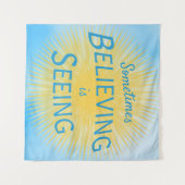 Manchmal ist Glauben eine Botschaft des Glaubens Wandteppich (Vorderseite (Horizontal))