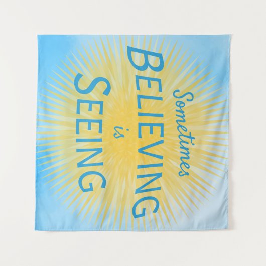 Manchmal ist Glauben eine Botschaft des Glaubens Wandteppich (Vorderseite (Horizontal))