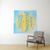 Manchmal ist Glauben eine Botschaft des Glaubens Wandteppich (Beispiel (Horizontal))