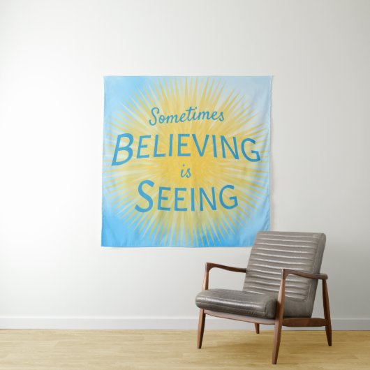 Manchmal ist Glauben eine Botschaft des Glaubens Wandteppich (Beispiel)