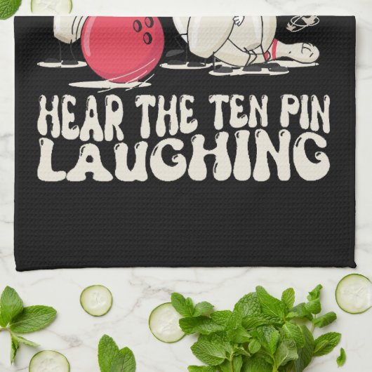 Manchmal kann ich fast das Zehn Button lachen höre Geschirrtuch (Gefaltet)