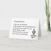 Manchmal Karte (Vorderseite)