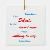 Manchmal leise weiß keramikornament (Rückseite)