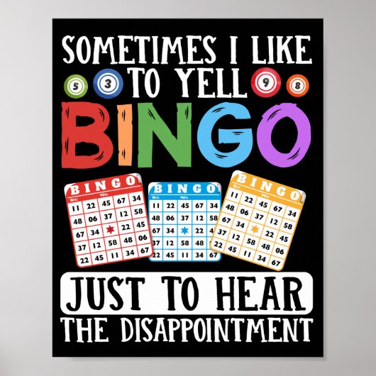 Manchmal lese ich gerne Bingo Funny Lucky Poster (Vorne)