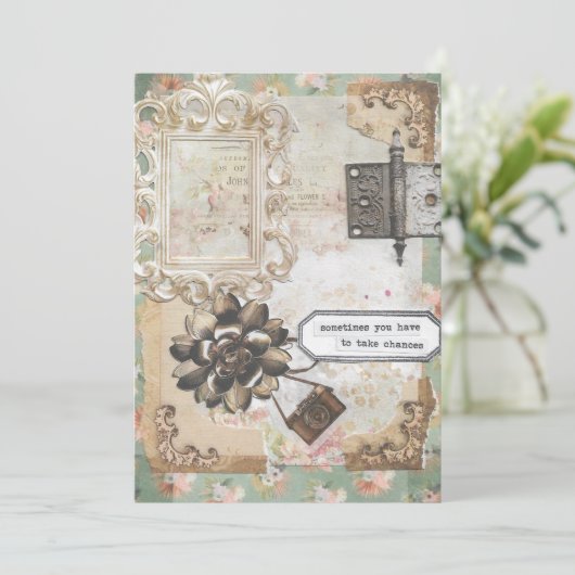 Manchmal muss man die Chance auf Inspirier-Karte e Dankeskarte (Stehend Vorderseite)