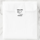 Manchmal muss man stehen. Herz-Aufkleber (Tasche)