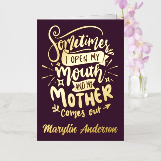 MANCHMAL ÖFFNE ICH MEINE MUTH UND MEINE MUTTER KOM (Orchidee)