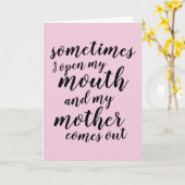 Manchmal öffne ich meinen Mund und meine Mutter ko Karte (Gelbe Blume)