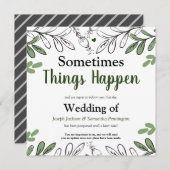 Manchmal passiert Hochzeit ändern das Datum Einladung (Vorne/Hinten)