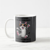 Manchmal rede ich mit mir selbst, dann lachen wir  kaffeetasse (Links)