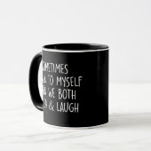 Manchmal rede ich mit mir selbst Lachen & Lachen S Tasse (Vorderseite Links)