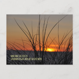 Manchmal sagt dir ein Sonnenuntergang mehr als tau Postkarte