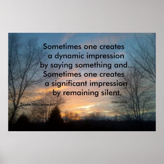 MANCHMAL SCHAFFT MAN DALAI LAMA POSTER (Vorne)