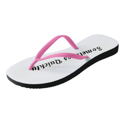Manchmal schnell, manchmal langsam Flip Flops Badesandalen (Schrägansicht)