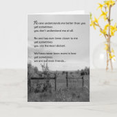 Manchmal sind wir nicht einmal Freunde...Beziehung Karte (Gelbe Blume)