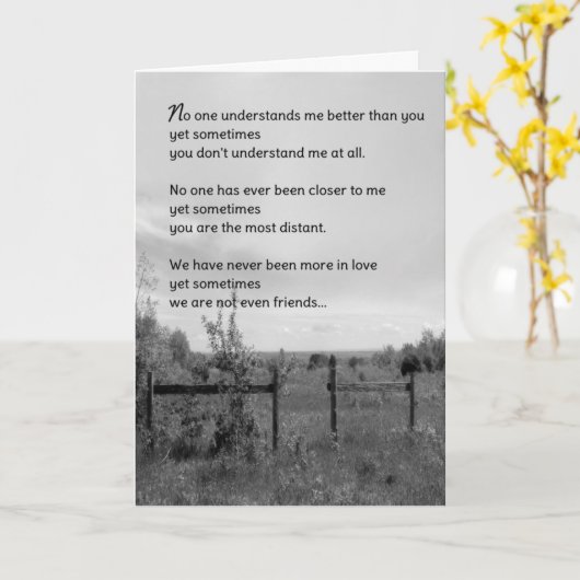 Manchmal sind wir nicht einmal Freunde...Beziehung Karte (Gelbe Blume)