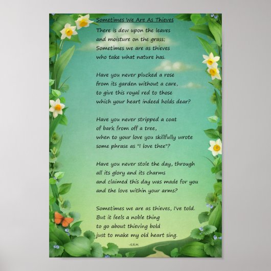 Manchmal sind wir wie Diebe Poster (Vorne)