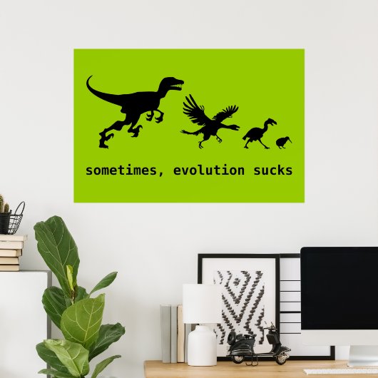 Manchmal Sind zum Kotzen die Evolution Poster (Heimbüro)