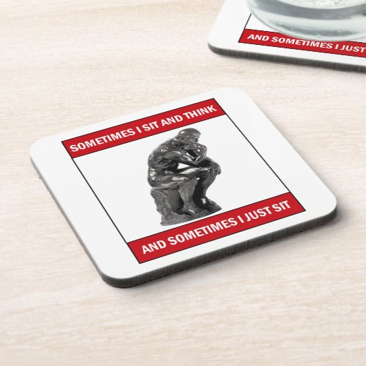 Manchmal sitze ich und denke, manchmal sitze ich e untersetzer (Linke Seite)