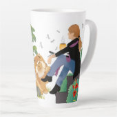 MANCHMAL SITZE UND DENKE ICH - Know-how-Latte-Tass Milchtasse (Rechte Ecke)