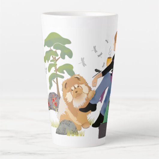 MANCHMAL SITZE UND DENKE ICH - Know-how-Latte-Tass Milchtasse (Vorderseite)