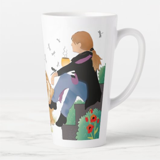 MANCHMAL SITZE UND DENKE ICH - Know-how-Latte-Tass Milchtasse (Rechts)