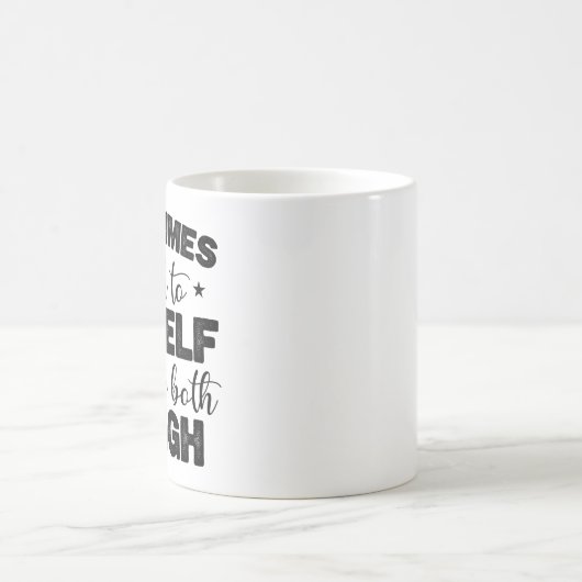 Manchmal spreche ich mit mir selbst, dann sarkasti kaffeetasse (Mittel)