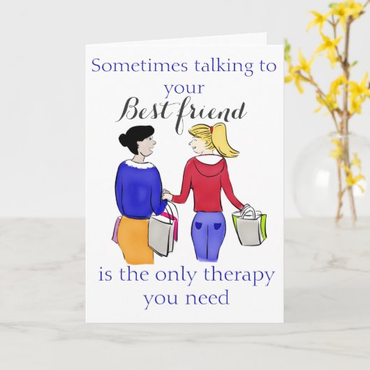 Manchmal spricht man mit deinem besten Freund... Karte (Gelbe Blume)