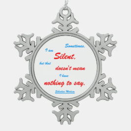 Manchmal Stille weiße Keramik Ornament