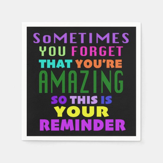 Manchmal vergessen Sie, dass Sie Phantastisch sind Serviette (Vorderseite)
