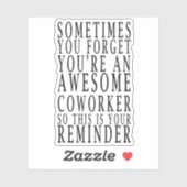 Manchmal vergisst man, dass man ein Phantastischer Aufkleber (Blatt)