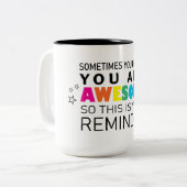 Manchmal vergisst man, dass man phantastisch motiv zweifarbige tasse (Vorderseite Links)