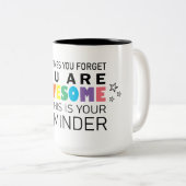 Manchmal vergisst man, dass man phantastisch motiv zweifarbige tasse (VorderseiteRechts)