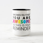 Manchmal vergisst man, dass man phantastisch motiv zweifarbige tasse (Mittel)