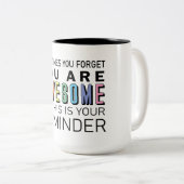 Manchmal vergisst man, dass man phantastisch motiv zweifarbige tasse (VorderseiteRechts)